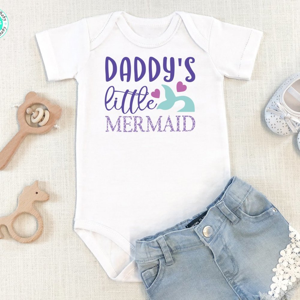 Daddy's Little Mermaid Baby Onesie- Infant Romper